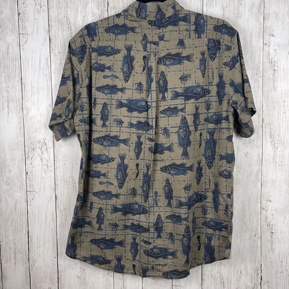 Eddie Bauer Shirt Men Medium Multi Fishing Button Down Classic Fit Outdoor Camp - Picture 6 of 9